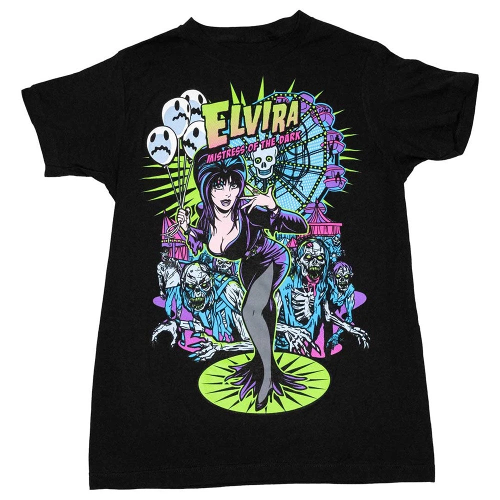 Elvira Zombie Ferris Wheel T-Shirt 3 Elvira Zombie Ferris Wheel T-Shirt
