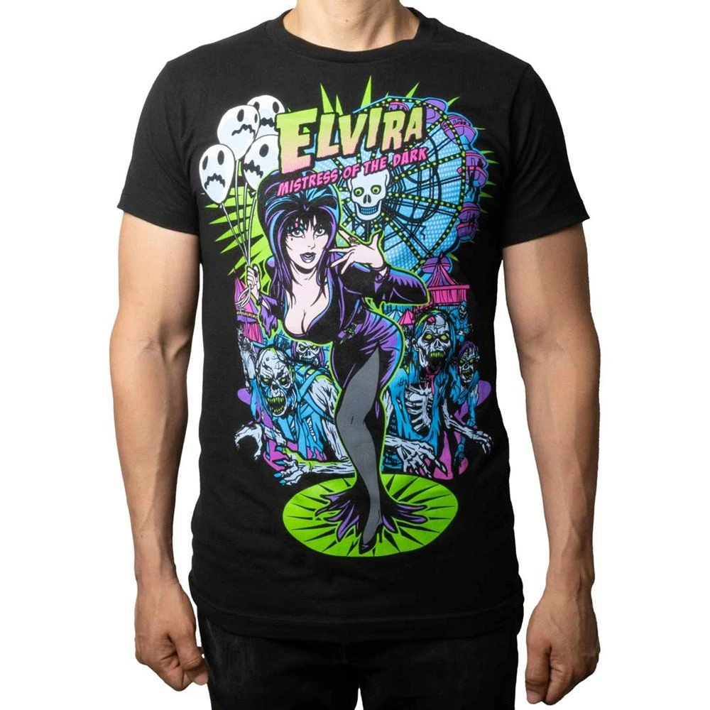 Elvira Zombie Ferris Wheel T-Shirt 4 Elvira Zombie Ferris Wheel T-Shirt - Image 2