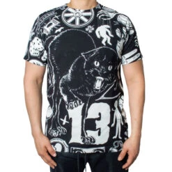 Superstitions Cat Jumbo T-shirt -Kreepsville Clothing Store MTJSCW 3 36c18e42 9c34 46c9 aa12 1566f0f95b53