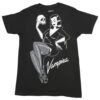 Vampira Jumbo Skull Pin-up T-shirt 1 Vampira Jumbo Skull Pin-up T-shirt -Kreepsville Clothing Store MTJVSPU 1