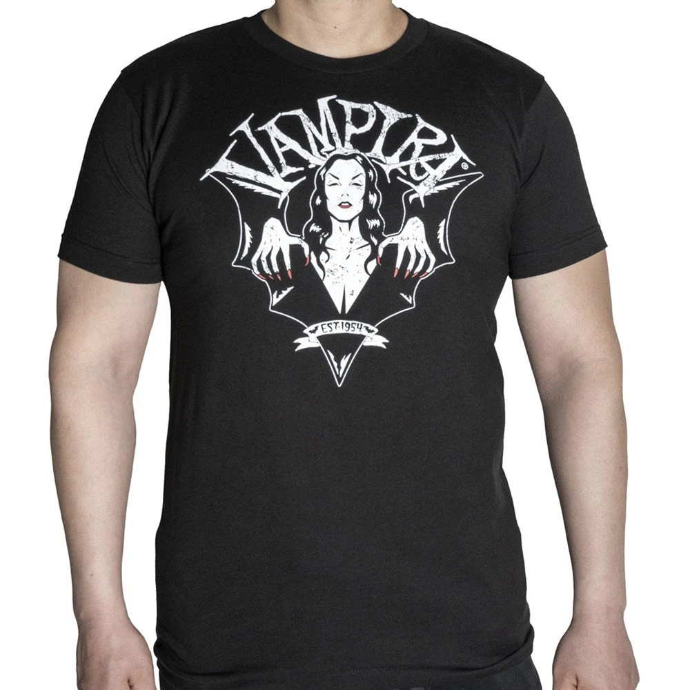 Vampira Bat Wing Crest T-shirt 4 Vampira Bat Wing Crest T-shirt - Image 2