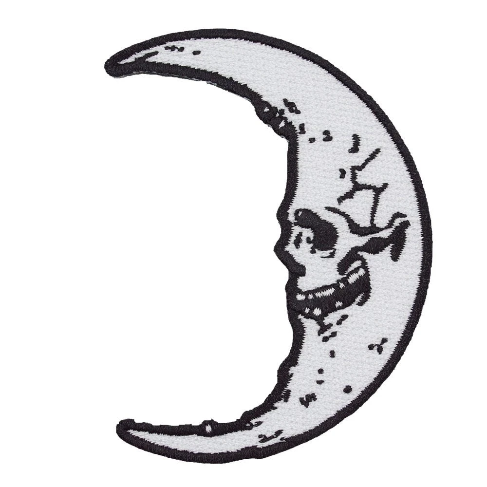 Skull Crescent Moon Patch 3 Skull Crescent Moon Patch