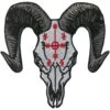 Voodoo Goat Skull Patch 1 Voodoo Goat Skull Patch -Kreepsville Clothing Store PVGS