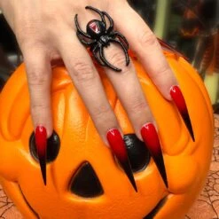 Black Widow Spider Ring -Kreepsville Clothing Store RBWS 6