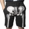 Skeleton Bone Mens White Shorts -Kreepsville Clothing Store SHSBW 1