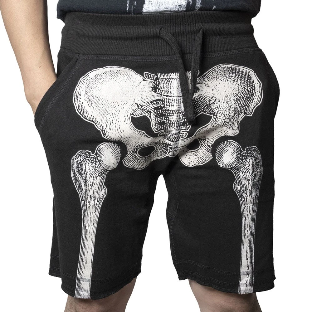 Skeleton Bone Mens White Shorts 3 Skeleton Bone Mens White Shorts