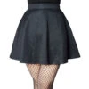 Death Repeat Embossed Skater Skirt -Kreepsville Clothing Store SKDRE