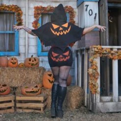 Kreepsville 666 Pumpkin Trick Or Treat Mini Skirt -Kreepsville Clothing Store SMPTT 4