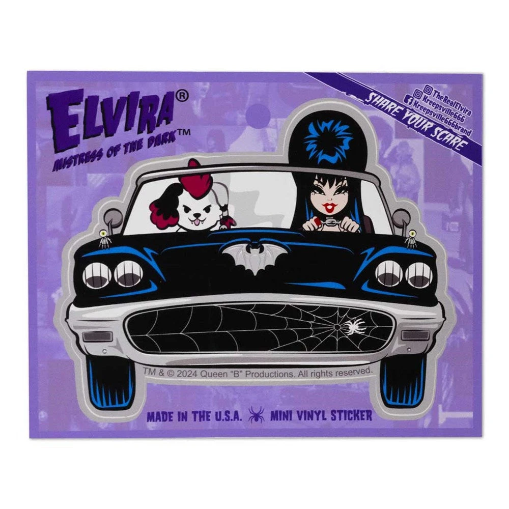 Elvira And Gonk Macabre Mobile Mini Vinyl Sticker 4 Elvira And Gonk Macabre Mobile Mini Vinyl Sticker - Image 2