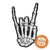Skeleton Hand Devil Mini Vinyl Sticker -Kreepsville Clothing Store VSMHD
