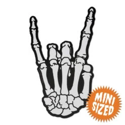 Skeleton Hand Devil Mini Vinyl Sticker