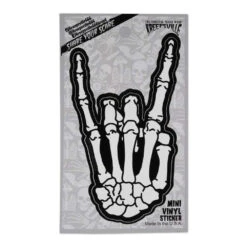 Skeleton Hand Devil Mini Vinyl Sticker 5 Skeleton Hand Devil Mini Vinyl Sticker -Kreepsville Clothing Store VSMHD 2