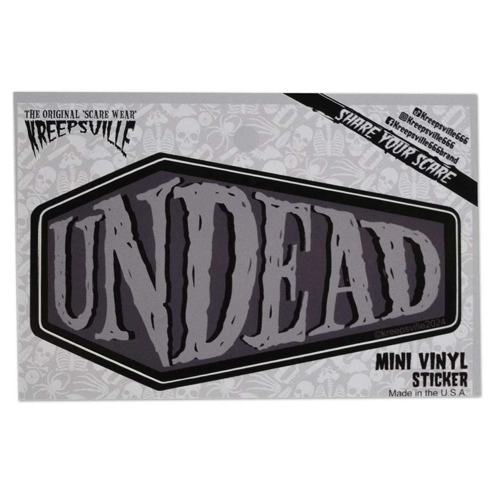 Undead Coffin Mini Vinyl Sticker 4 Undead Coffin Mini Vinyl Sticker - Image 2