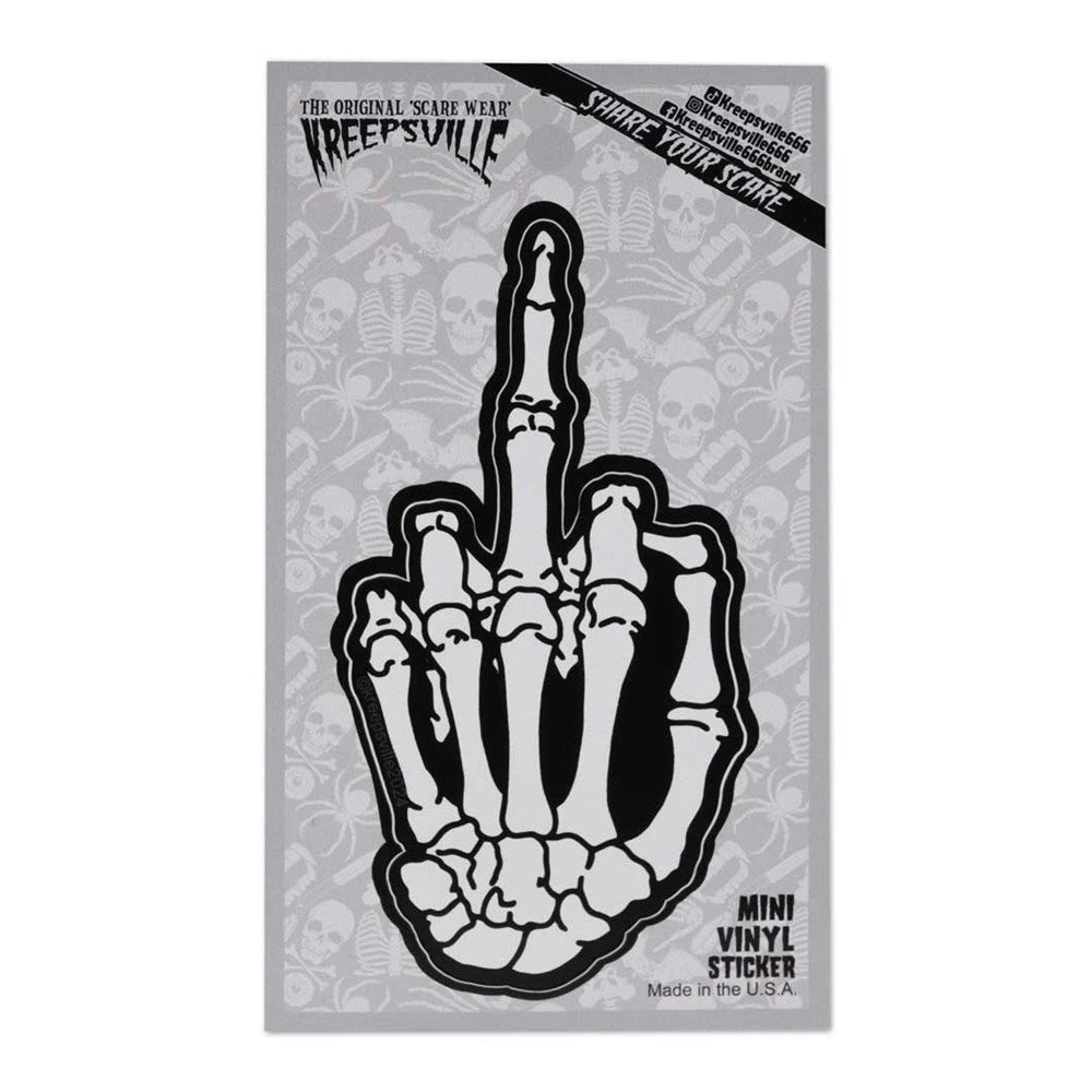 Skeleton Hand Finger Vinyl Sticker 4 Skeleton Hand Finger Vinyl Sticker - Image 2