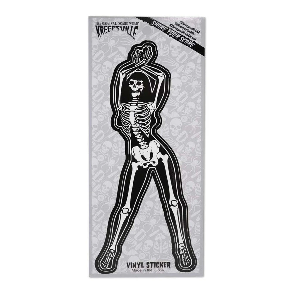 Skeleton Pin-up Arms Standing Vinyl Sticker 4 Skeleton Pin-up Arms Standing Vinyl Sticker - Image 2